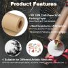 PATIKIL Wrapping Paper, 15"x315"(26') Bulletin Board Paper Roll Kraft Paper Roll Construction 80GSM for Shipping Packing Gift Wrapping Craft Flower Bouquet Christmas, Brown view 3