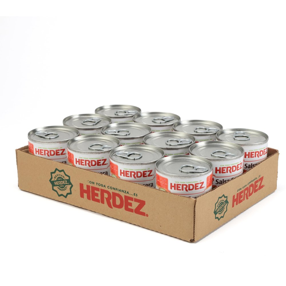 HERDEZ Salsa Casera, Hot, 7 oz Can (12 Pack) - Authentic Mexican Homestyle Salsa, Perfect for Tacos, Chips & Dips