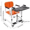 BDTTUG Mobile Commode Chair, Shower Chair Commode Chair with Wheels Adjustable Height (Hydraulic Pump) Portable Commode... view 2