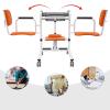 BDTTUG Mobile Commode Chair, Shower Chair Commode Chair with Wheels Adjustable Height (Hydraulic Pump) Portable Commode... view 4