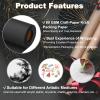 PATIKIL Wrapping Paper, 20"x2000"(160') Bulletin Board Paper Roll Kraft Paper Roll Construction 80GSM for Shipping Packing Gift Wrapping Craft Flower Bouquet Christmas, Black view 3