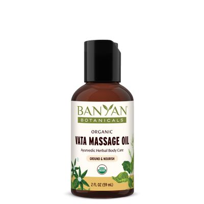 Banyan Botanicals Vata Massage Oil Organic Herbal Massage Oil for Calm & Relaxation Ayurvedic Oil with Organic Ashwagandha (Withania Somnifera) 2 oz Non-GMO Sustainably Sourced Abhyanga Oil