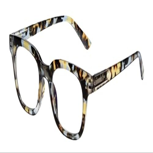 Calabria R785 Pantho Blue Light Reading Glasses +2.25 Blue Quartz/Brown Black Men Women Trendy Single Power Computer Readers