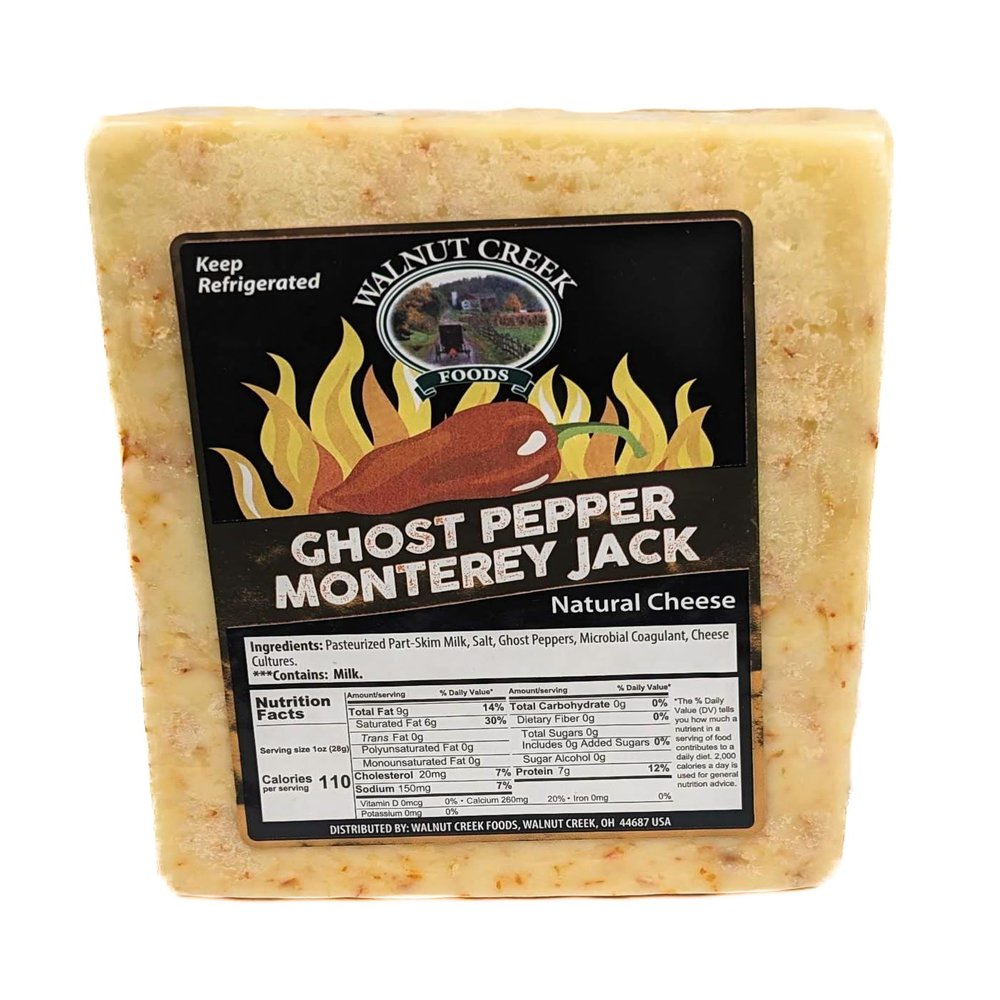 NineLife Basics Walnut Creek Foods Ghost Pepper Monterey Jack 3.5lb (Whole Block)