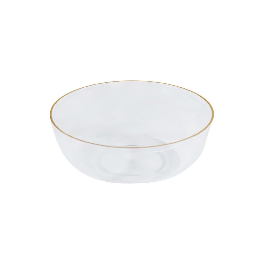 EcoQuality 6 oz Clear Plastic Round Bowls - Disposable Plastic Dessert Bowls, Ice Cream Bowl, Sundae Bowl, Heavy Duty Plastic Soup Bowls for Baby Showers, Weddings, Birthday Party, Receptions (30)