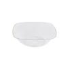 EcoQuality 6 oz Clear Plastic Square Bowls with Gold Rim - Disposable Plastic Soup Bowls, Heavy Duty Plastic Salad Bowls, Dessert Bowl for Baby Showers, Weddings, Birthday Party (10) view 1