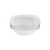 EcoQuality 6 oz Clear Plastic Square Bowls with Gold Rim - Disposable Plastic Soup Bowls, Heavy Duty Plastic Salad Bowls, Dessert Bowl for Baby Showers, Weddings, Birthday Party (10) view 2