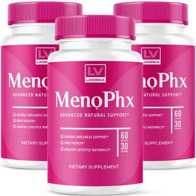 LIVORKA (3 Pack) MenoPhx, MenoPhx, MenoPhx Capsule, MenoPhx Detox, Meno PHX, PHX Meno, MenoPhnx (180 Capsules)