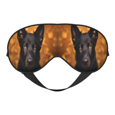 Black German Shepherd Dog Print Eye Covers Soft Eye Masks for Sleeping Cute Sleep Nask Blackout Travel Sleep Blindfold for Men & Women