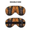 Black German Shepherd Dog Print Eye Covers Soft Eye Masks for Sleeping Cute Sleep Nask Blackout Travel Sleep Blindfold for Men & Women view 2