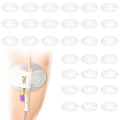 30 Pack Statlock Catheter Holder,Catheter Stabilization Device,Catheter Urinary Leg Bag Legband Holder Sticker,Adhensive Catheter Leg Strap Hook and Loop,Catheter Supplies, White