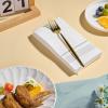 600 Pack Paper Dinner Napkins, Absorbent Paper Napkins, Premium Quality Guest Towels, 2-Ply Disposable Hand Towels for Kitchen, Events, Parties or Events (Silver) view 3