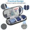 BLK8IGHT Insulin Pen Cooler Travel Case with 2 Reusable TSA Approved Ice Packs, Diabetic Medication Insulated Cooler Bag for Insulin Pens and Other Diabetic Supplies Storage Grey view 2