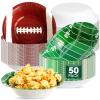 Ziliny 50 Pcs 16 oz Football Paper Bowls Football Party Snack Bowls Supplies for Game Day Hot Cold Soup Salad Dessert Home Cereal Holiday Decoration view 1