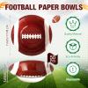 Ziliny 50 Pcs 16 oz Football Paper Bowls Football Party Snack Bowls Supplies for Game Day Hot Cold Soup Salad Dessert Home Cereal Holiday Decoration view 3