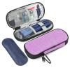 BLK8IGHT Insulin Pen Cooler Travel Case with 2 Reusable TSA Approved Ice Packs, Diabetic Medication Insulated Cooler Bag for Insulin Pens and Other Diabetic Supplies Storage Purple view 1