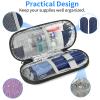 BLK8IGHT Insulin Pen Cooler Travel Case with 2 Reusable TSA Approved Ice Packs, Diabetic Medication Insulated Cooler Bag for Insulin Pens and Other Diabetic Supplies Storage Purple view 2