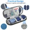 BLK8IGHT Insulin Pen Cooler Travel Case with 2 Reusable TSA Approved Ice Packs, Diabetic Medication Insulated Cooler Bag for Insulin Pens and Other Diabetic Supplies Storage Blue view 2