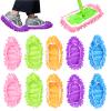 KEEPOW Mop Slippers Shoes Microfiber Floor Cleaning Tool House Mop Socks Shoe Cover Mopping Slippers Shoes Cover Soft Washable Reusable Foot Socks for Women Men Floor Cleaning Tool (5 Pairs) view 1