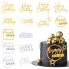 14 Pcs Happy Birthday Cake Toppers Acrylic Cake Topper Gold Silver Happy Birthday Cake Decorations Birthday Cupcake Toppers for Birthday Party Cake Desserts Supplies view 1