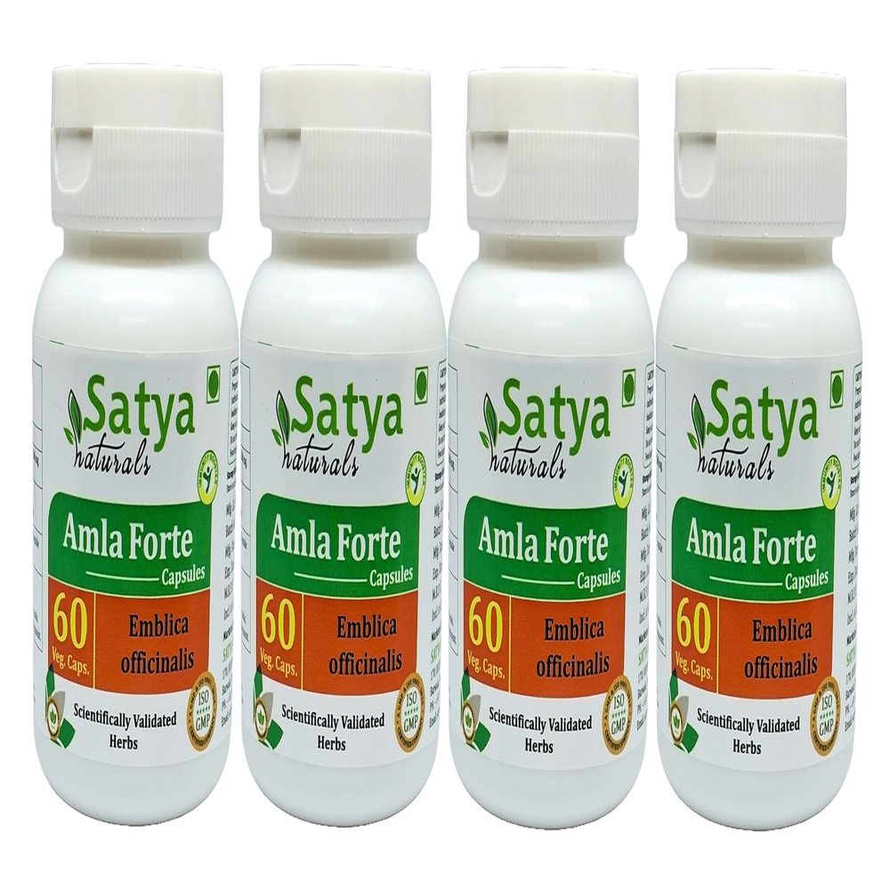 Amla Forte Capsule 60 Capsules 500 mg. | Emblica Officinalis (Amalaki) Extract Capsules (Pack of 4)