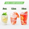 Lamosi 300 Pack 12 oz Clear Plastic Cups,12 Ounce Disposable Cold Drinking Cups for Party, Picnic, BBQ, Travel, Christmas, Events view 4