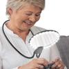 5X Hands-Free Magnifying Glass with 24 LED Lights, 5.12" Rechargeable Magnifier with Flexible Gooseneck for Neck Wear, Large Page Magnifier for Seniors Reading, Repairing, Sewing, Cross Stitch view 1