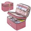 Lexeeco Medicine Storage Bag Pill Bottle Organizer with Portable Small Pouch Travel Medication Bottle Organizer for Emergency Home First Aid Box Kit (Red) view 1