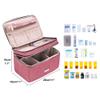 Lexeeco Medicine Storage Bag Pill Bottle Organizer with Portable Small Pouch Travel Medication Bottle Organizer for Emergency Home First Aid Box Kit (Red) view 2