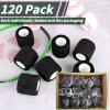 120 Pack Black Self Adhesive Bandage Wrap Bulk 2 Inch x 5 Yards Cohesive Bandage,Vet Wrap Breathable Elastic Self-Adherent Tape for Stretch Athletic Sports Wrist Ankle Dogs Pet Vet Wrap view 2