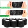120 Pack Black Self Adhesive Bandage Wrap Bulk 2 Inch x 5 Yards Cohesive Bandage,Vet Wrap Breathable Elastic Self-Adherent Tape for Stretch Athletic Sports Wrist Ankle Dogs Pet Vet Wrap view 3