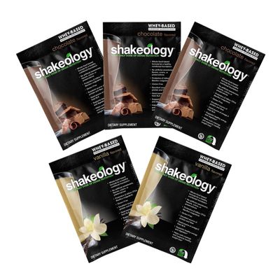 Shakeology Sampler Pack Whey Protein Powder, Gluten Free Superfood Protein Shake with Supergreens, Probiotics for Gut Health, Adaptogens, Vitamins, 16g Plant Protein per Serving