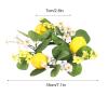 BFYDOAA 2pcs Candle Rings Lemon Small Wreaths 7cm Center, Spring Summer Lemon Branch Ring for Kitchen Cabinet,Wedding Tables,Farmhouse Decor view 4