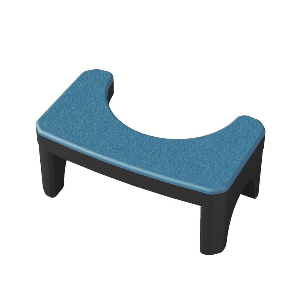 SHADAOYU Bathroom Toilet Squatting Stool, Toilet Step Stool for Feet, Curved Squatting Stool with Anti-slip Pads, Anti-constipation Comfortable Squatting Squatting Assistance Stool for Everyone(Blue)