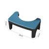 SHADAOYU Bathroom Toilet Squatting Stool, Toilet Step Stool for Feet, Curved Squatting Stool with Anti-slip Pads, Anti-constipation Comfortable Squatting Squatting Assistance Stool for Everyone(Blue) view 2