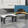 SHADAOYU Bathroom Toilet Squatting Stool, Toilet Step Stool for Feet, Curved Squatting Stool with Anti-slip Pads, Anti-constipation Comfortable Squatting Squatting Assistance Stool for Everyone(Blue) view 3