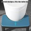 SHADAOYU Bathroom Toilet Squatting Stool, Toilet Step Stool for Feet, Curved Squatting Stool with Anti-slip Pads, Anti-constipation Comfortable Squatting Squatting Assistance Stool for Everyone(Blue) view 4