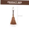FOMIYES 3pcs Mini Palm Broom Natural Bristles Compact Cleaning Brush for Tea Ceremony and Household Use Space-Saving Design for Efficient Dust Removal view 3