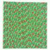 100 pcs Sports Party Paper Straws, Ombre Green Stripe White Star Brown Rugby Football Bar Soda Beer Drinking Straws, Cute Biodegradable Decor Game Day Cake Pop Sticks (Green With Football) view 2