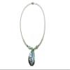 MAGNEHEALTH Magnetic Therapy Necklace, Unisex Hematite Necklace- Abalone Shell, Leather and White Magnetic Hematite Wellness Jewelry Targeting Pressure Points for Health and Style - Size 18 view 1