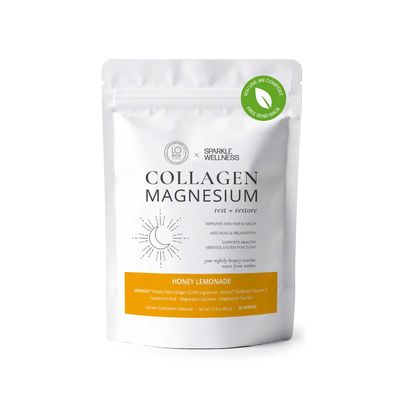 Collagen Magnesium Rest + Restore | VERISOL Bioactive Collagen Peptides, Magnesium Glycinate & Taurate Salts | Lauren Roxburgh Rest + Restore | Calming Nightly Routine (Honey Lemonade) [30 Serves]