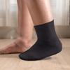 4 pairs Extra Wide Diabetic Cotton Socks, Quarter/Over-the-Ankle Health Socks (Black, 11-16) view 2