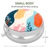3 Pack Pill Box, Small Pill Case for Purse & Pocket, Cute Travel Medicine Organizer, Portable Medicine Container Holder to Hold Vitamins, Medication, Fish Oil & Supplement, Art Style Pattern view 2