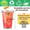 100 Pack 24 oz Clear Plastic Cups with Strawless-Sip-Lids, Disposable Cups Plastic Iced Coffee Cups, To Go Cups with Sip Through Lids for Smoothie, Milkshake, Cold Drinks for Party, Wedding, Event view 4
