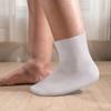 4 pairs Extra Wide Diabetic Cotton Socks, Quarter/Over-the-Ankle Health Socks (White, 11-16) view 2