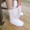 4 pairs Extra Wide Diabetic Cotton Socks, Quarter/Over-the-Ankle Health Socks (White, 11-16) view 3