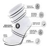 4 pairs Extra Wide Diabetic Cotton Socks, Quarter/Over-the-Ankle Health Socks (White, 11-16) view 4