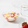EcoQuality 12oz Hammered Clear Plastic Round Bowls with Gold Rim - Disposable Translucent Plastic Soup Bowls, Heavy Duty Salad Bowls, Dessert Bowl, Baby Showers, Weddings, Birthday Party (240) view 3