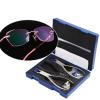 Eyeglass Pliers Set, Professional Rimless Frame Repair Kit with Blue Plastic Case, Stainless Steel Material, for Optical Tools view 3