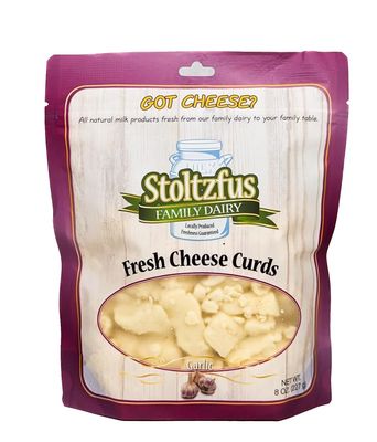NineLife Basics Stoltzfus Family Dairy Fresh Cheese Curds Garlic 8 oz (Pack of 4)